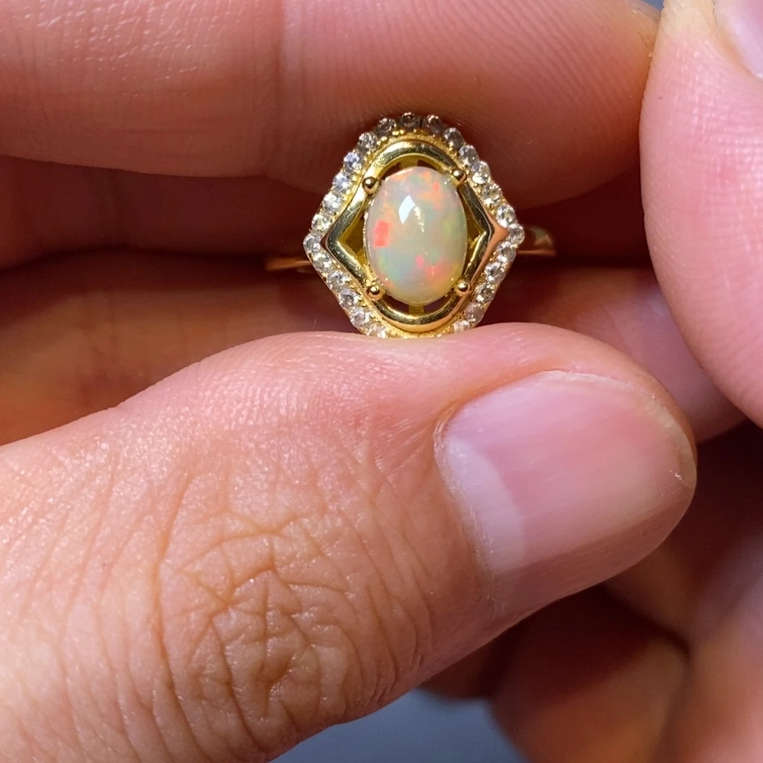 银S925镶嵌欧泊戒指49