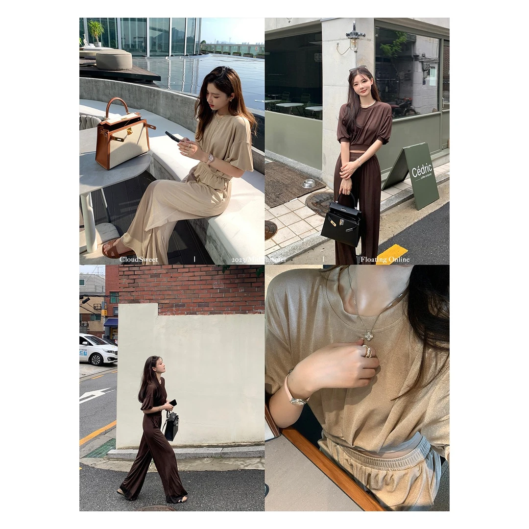 （现货）CloudSweet 首尔citywalk轻松舒适感懒人针织套装