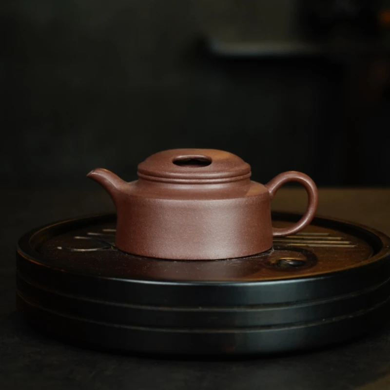 ZQ全砂[牛盖莲子200CC]原矿手工紫砂壶