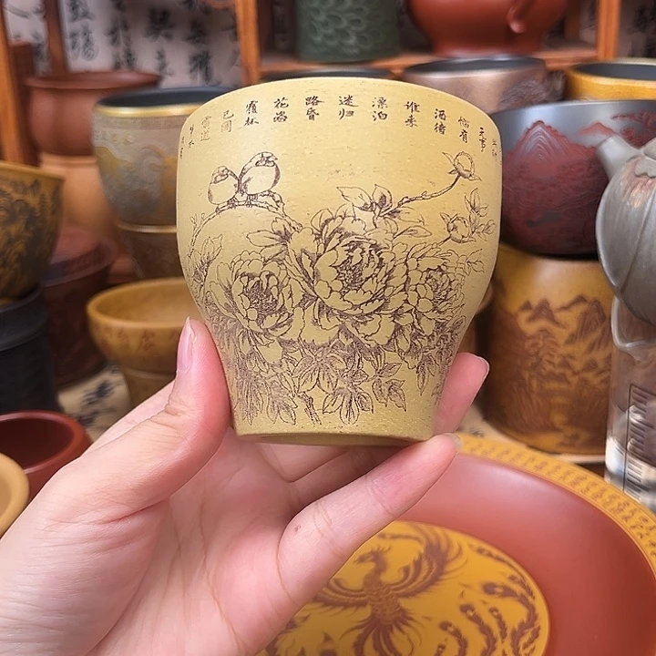茶杯紫砂宜兴紫砂茶杯正品
