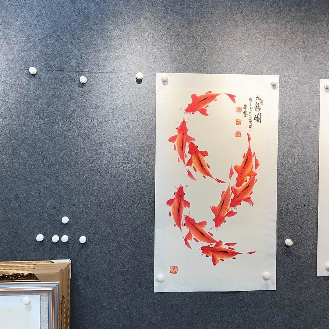 国画知鱼之乐纯手绘画