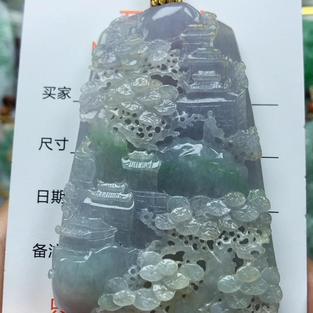 翡翠未镶嵌颈饰吊坠