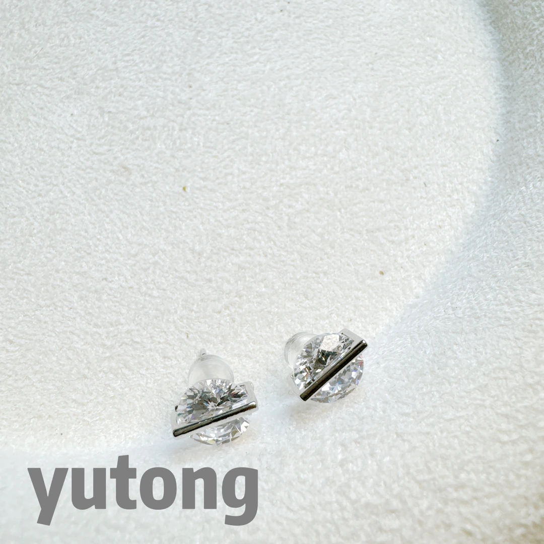 铜合金锆石耳饰 【雨桐轻奢饰品】设计款耳环YT03158#2