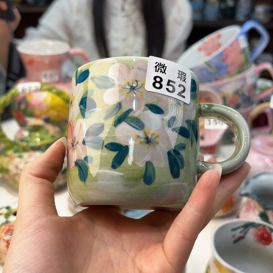 瓷片景德镇手绘高温釉下彩陶瓷茶具