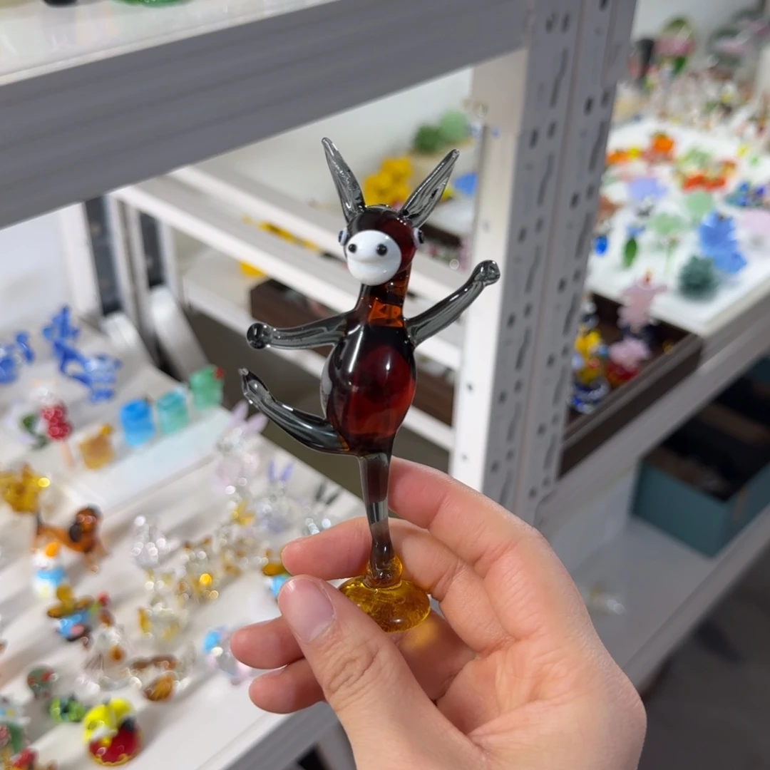 手工艺品琉璃功夫驴