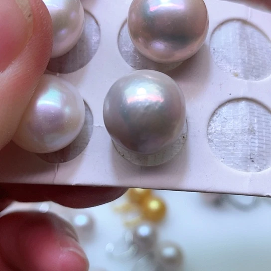 淡水珍珠耳饰银S925镶嵌