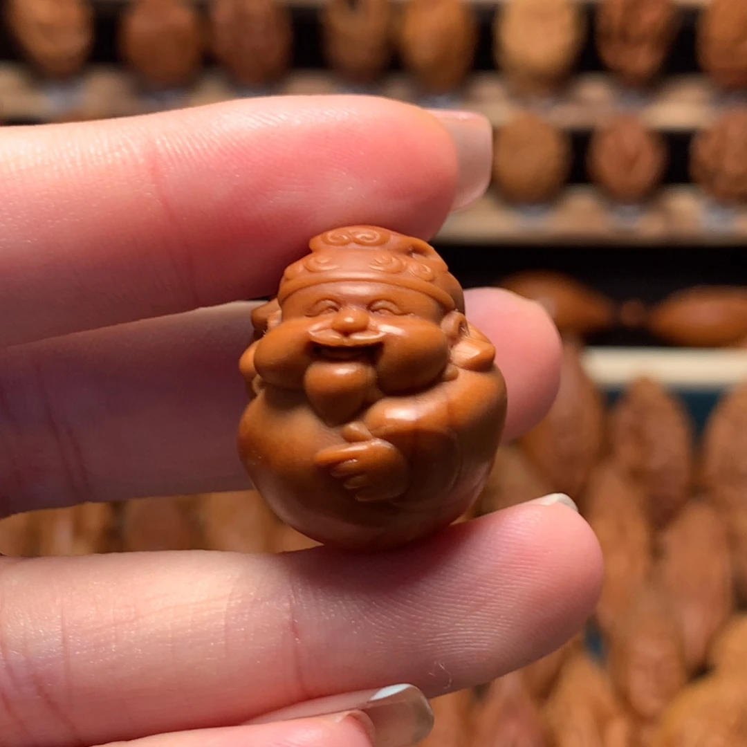 橄榄核把件小财神