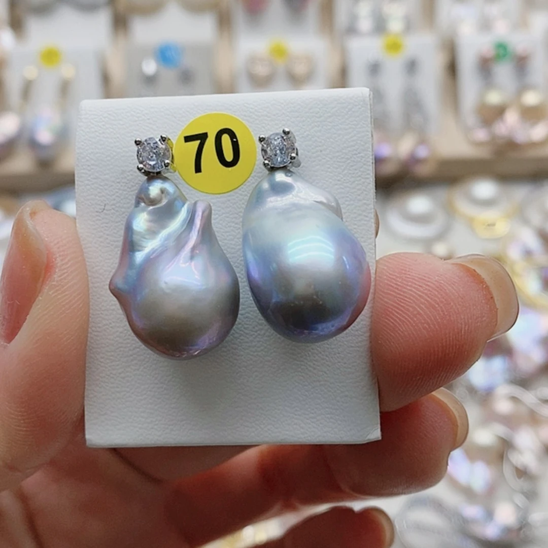 【闪购商品】淡水珍珠耳饰银S925镶嵌