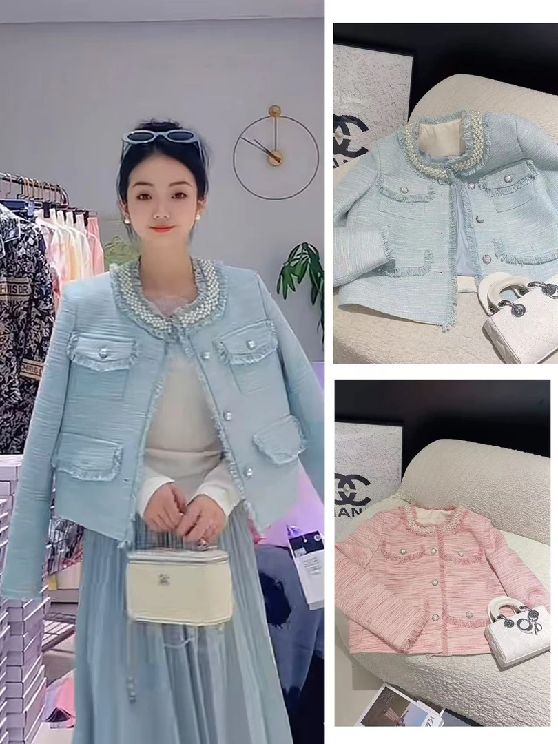 唐琪女装【欧货--H25317】重工珠珠小香外套