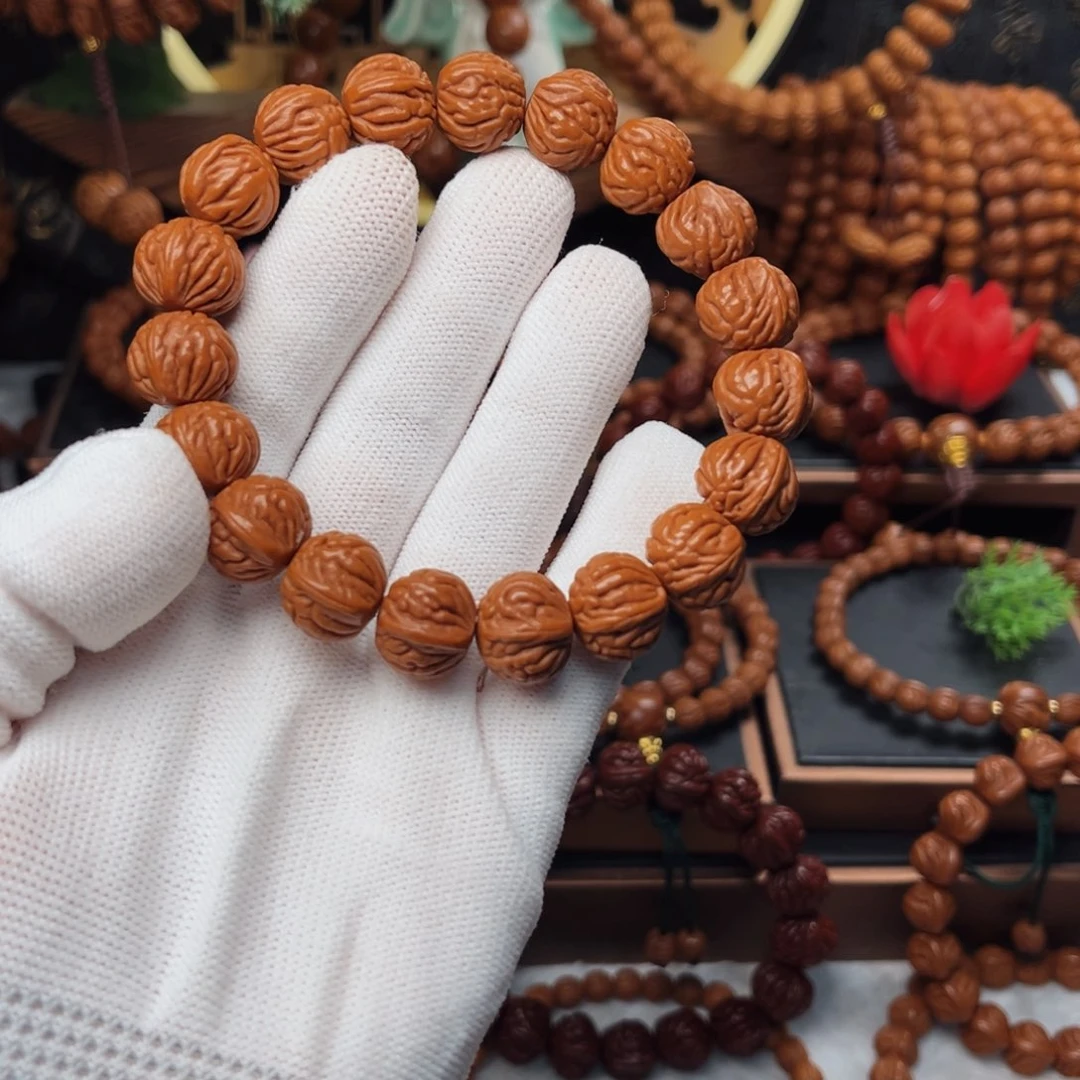 吊坠桃核匠**作15双脊龙手串