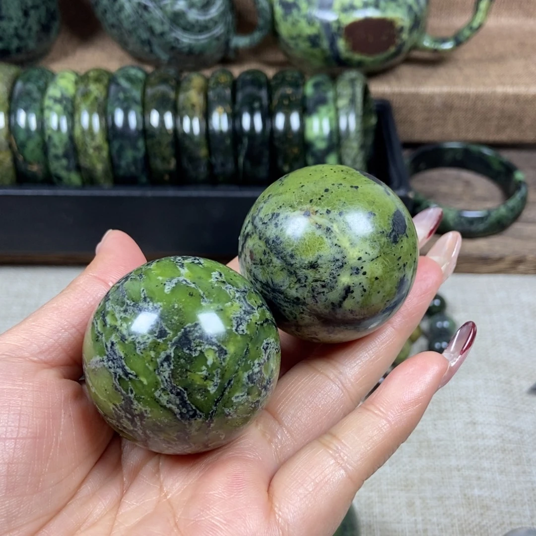 玄***刀蛇纹石玉未镶嵌手链