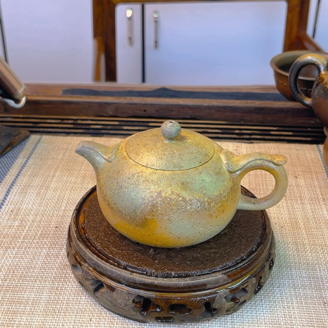 茶壶紫砂本绿柴烧220cc