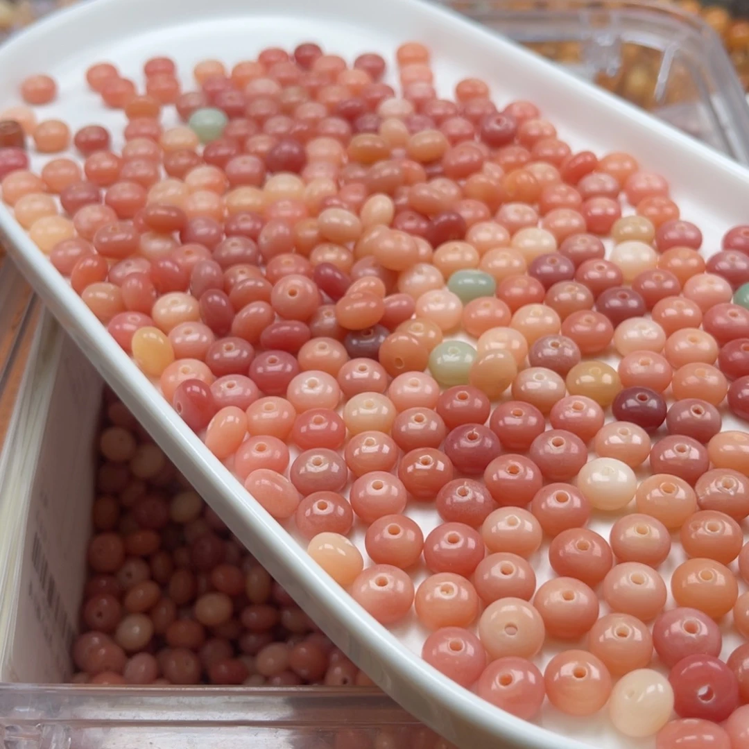 吊坠白玉菩提p x107/9mm/500颗粉算盘瑕