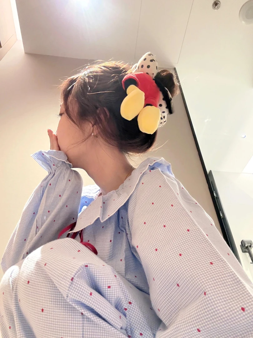【玫瑰故事】软绵绵撞色波点花边短袖休闲长裤套装可外穿睡衣居家服