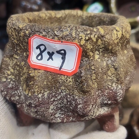 红陶粗陶花盆手工