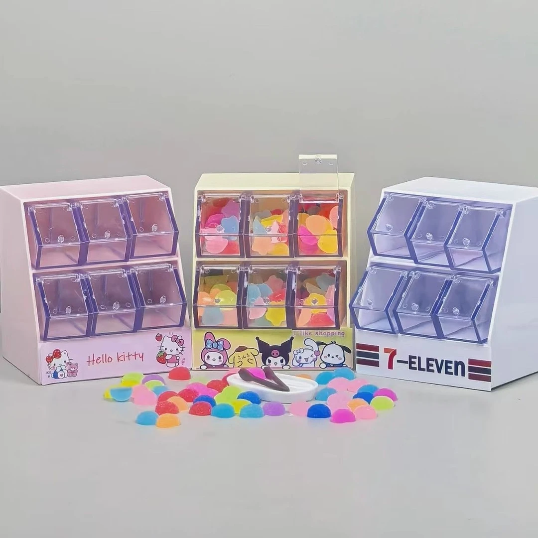 零食收纳架可爱抽屉式小置物架娃娃屋迷你超市过家家儿童摆件玩具