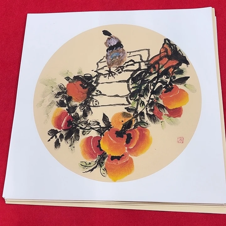 国画花鸟等图案和50.50