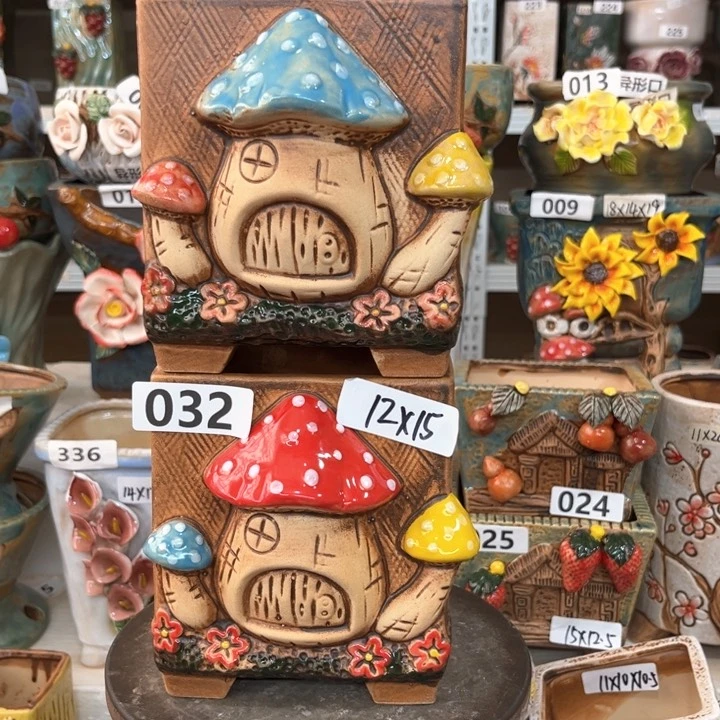 紫砂花盆粗陶材质多肉花盆