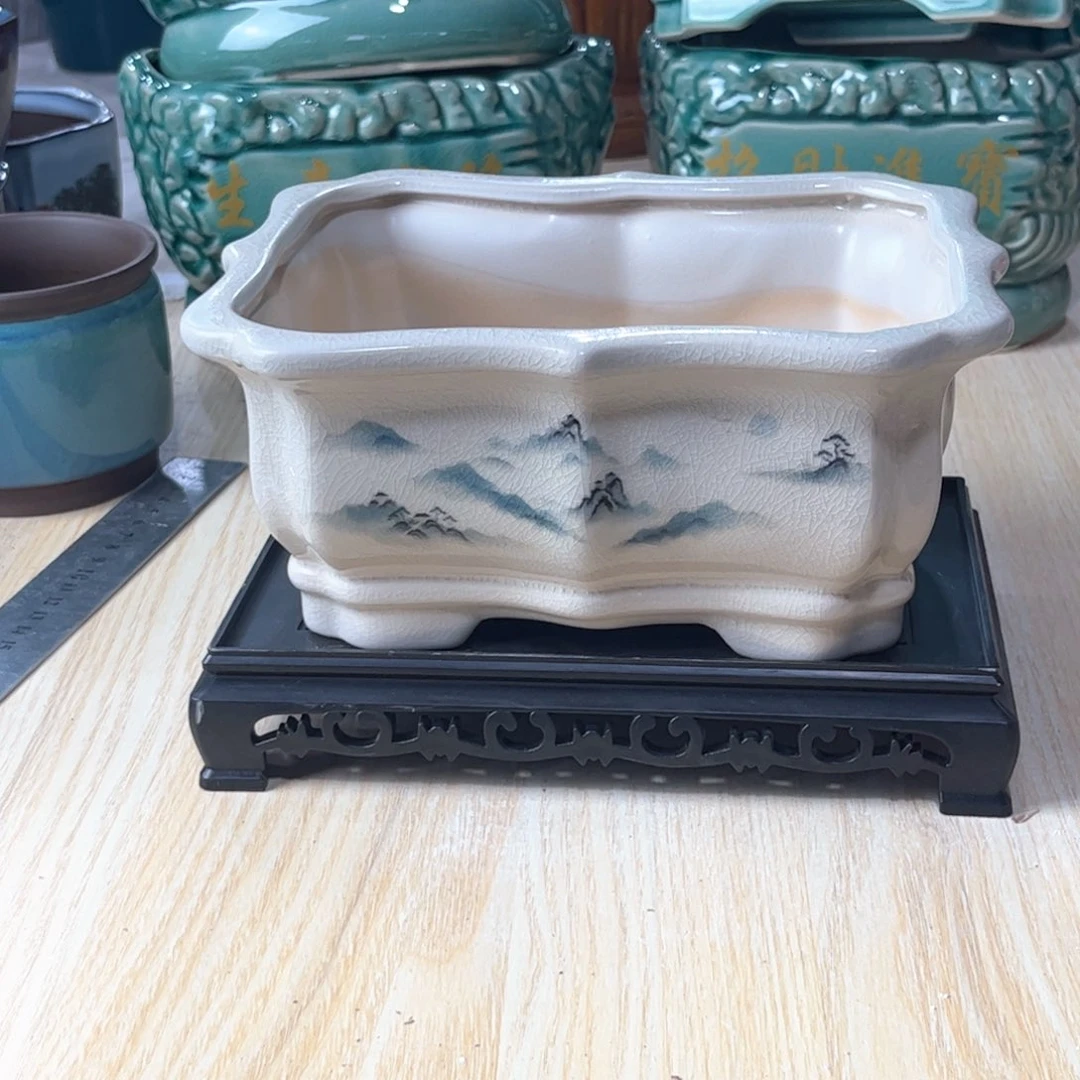 口径   20*15*9.5陶瓷绿植多肉微瑕花盆