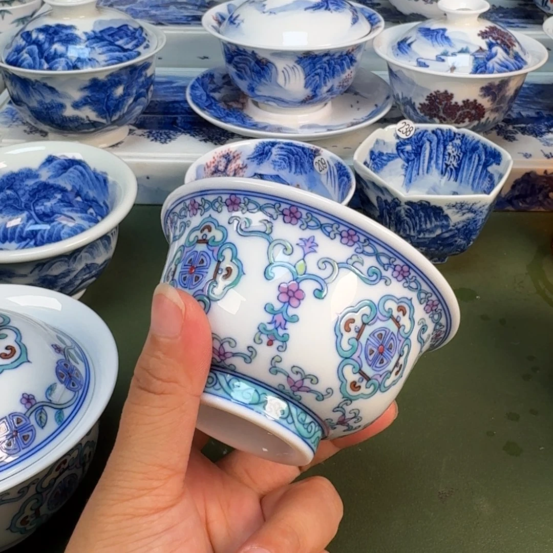 景德镇纯手绘茶具圆圆219