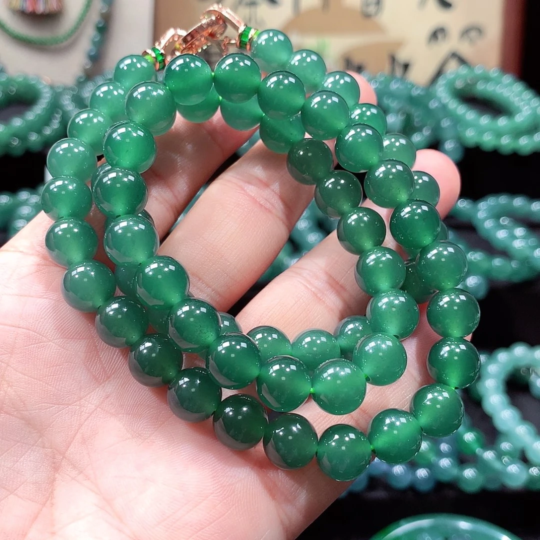 翡翠未镶嵌手链卡9.7