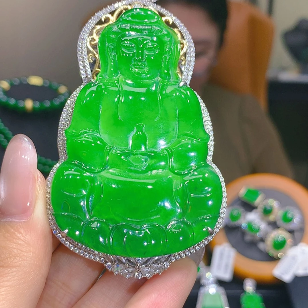 【闪购商品】翡翠银S925镶嵌颈饰6柒姐