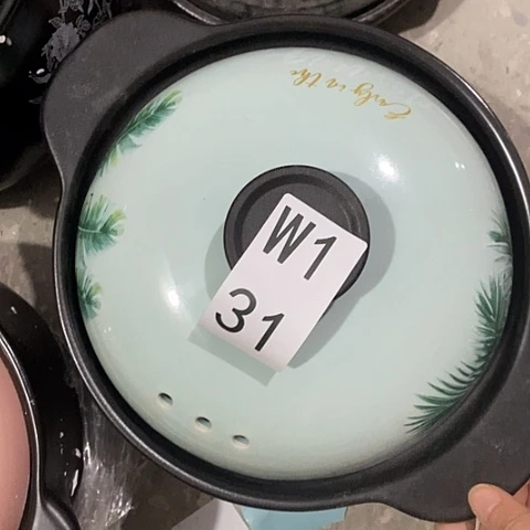 瓷一个砂锅蓝色w131