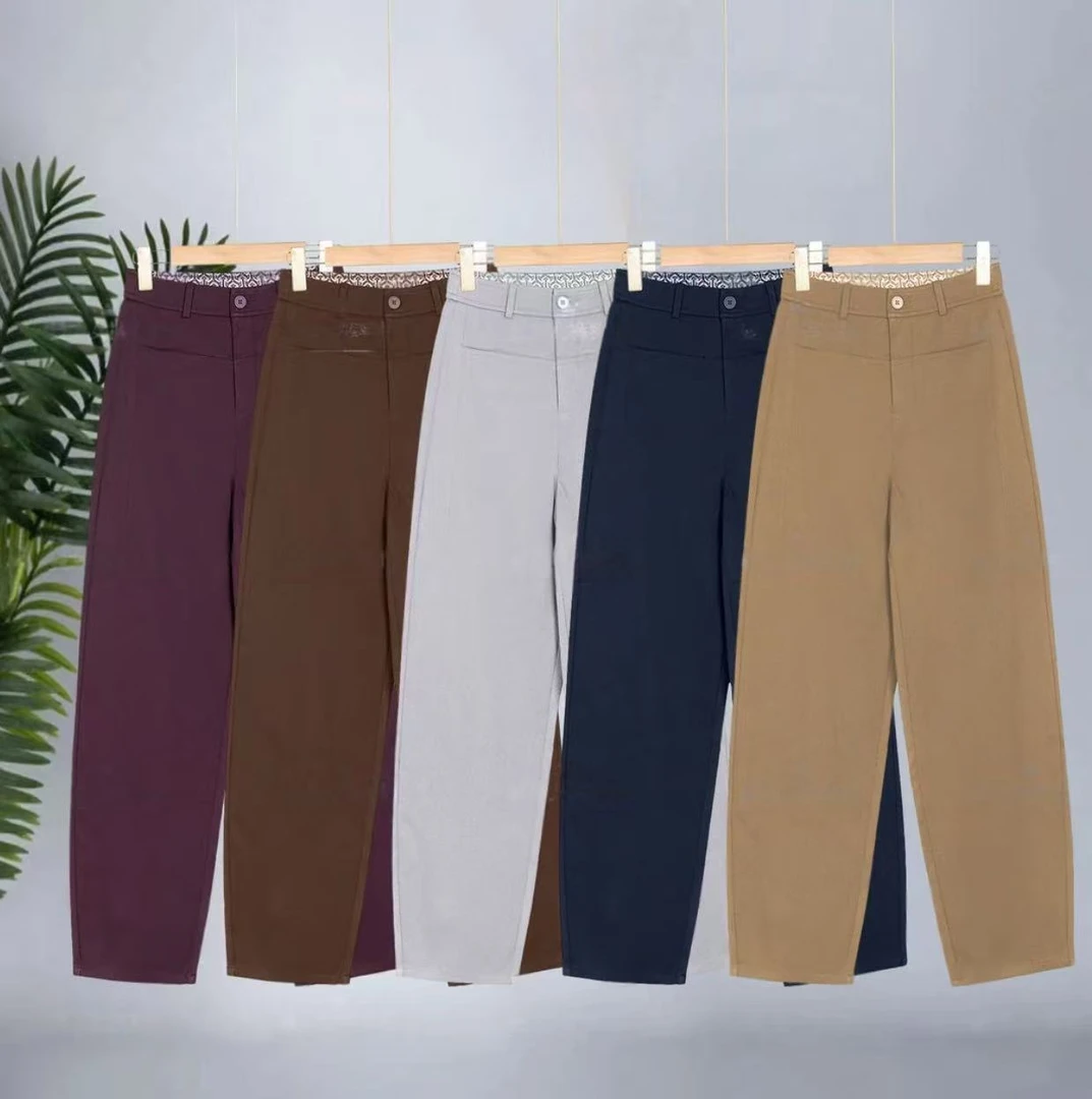 【专柜轻奢】2025秋设计师新款时尚高腰百搭休闲窄版阔腿弯刀裤1729