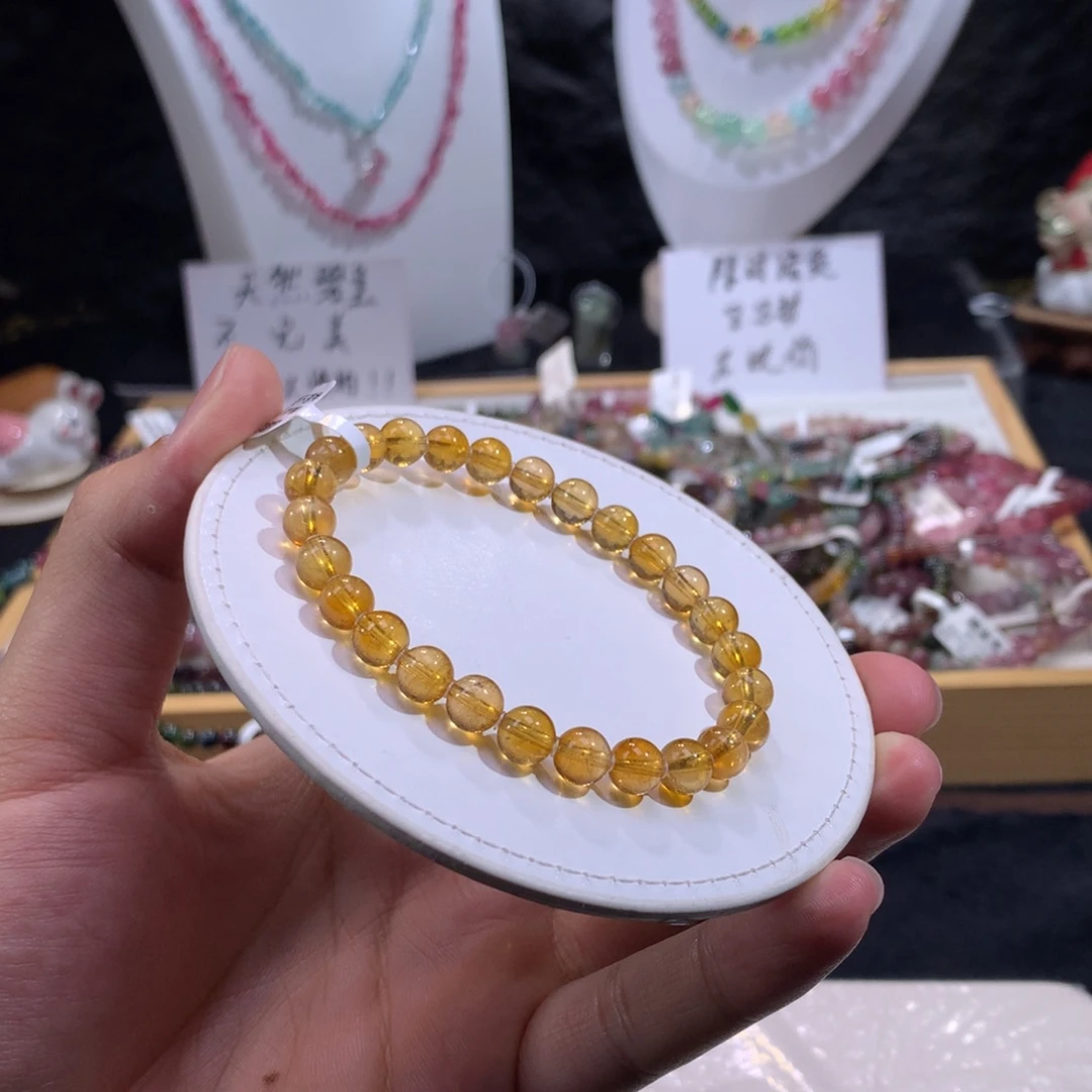 手链碧玺未镶嵌高透老矿芬达