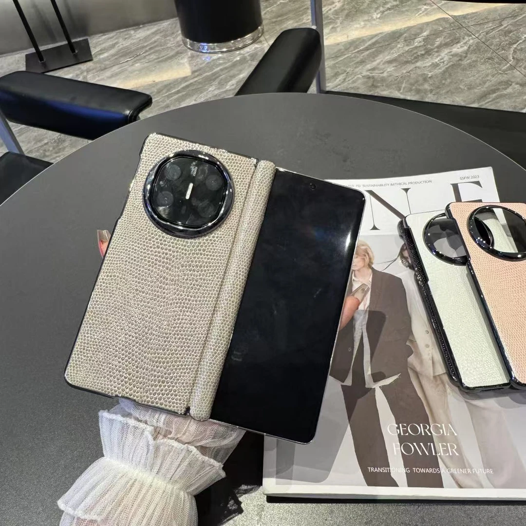 适用于华为Matex6/Matex5/Matex3细闪小荔枝纹中轴手机套