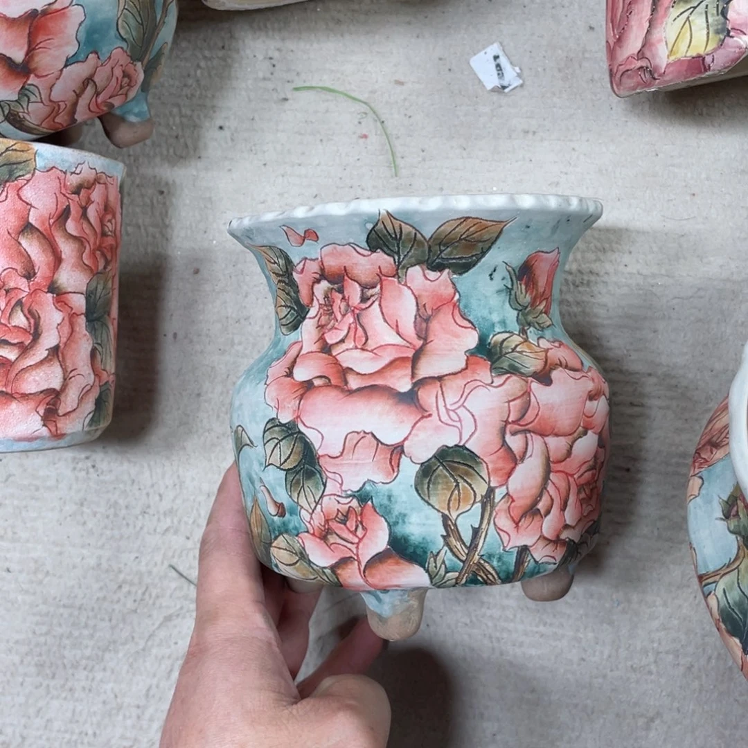 紫砂花盆楸*陶瓷多肉花盆精品
