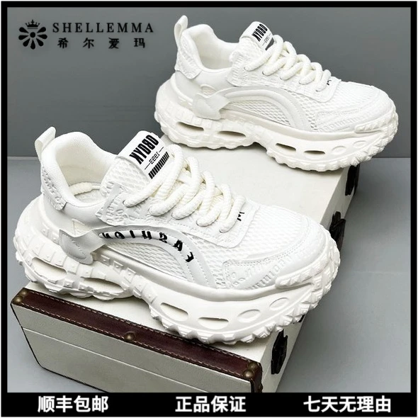 希尔爱玛透气爸爸鞋夏季厚底增加时尚男士鞋男士休闲薄轻休闲鞋子