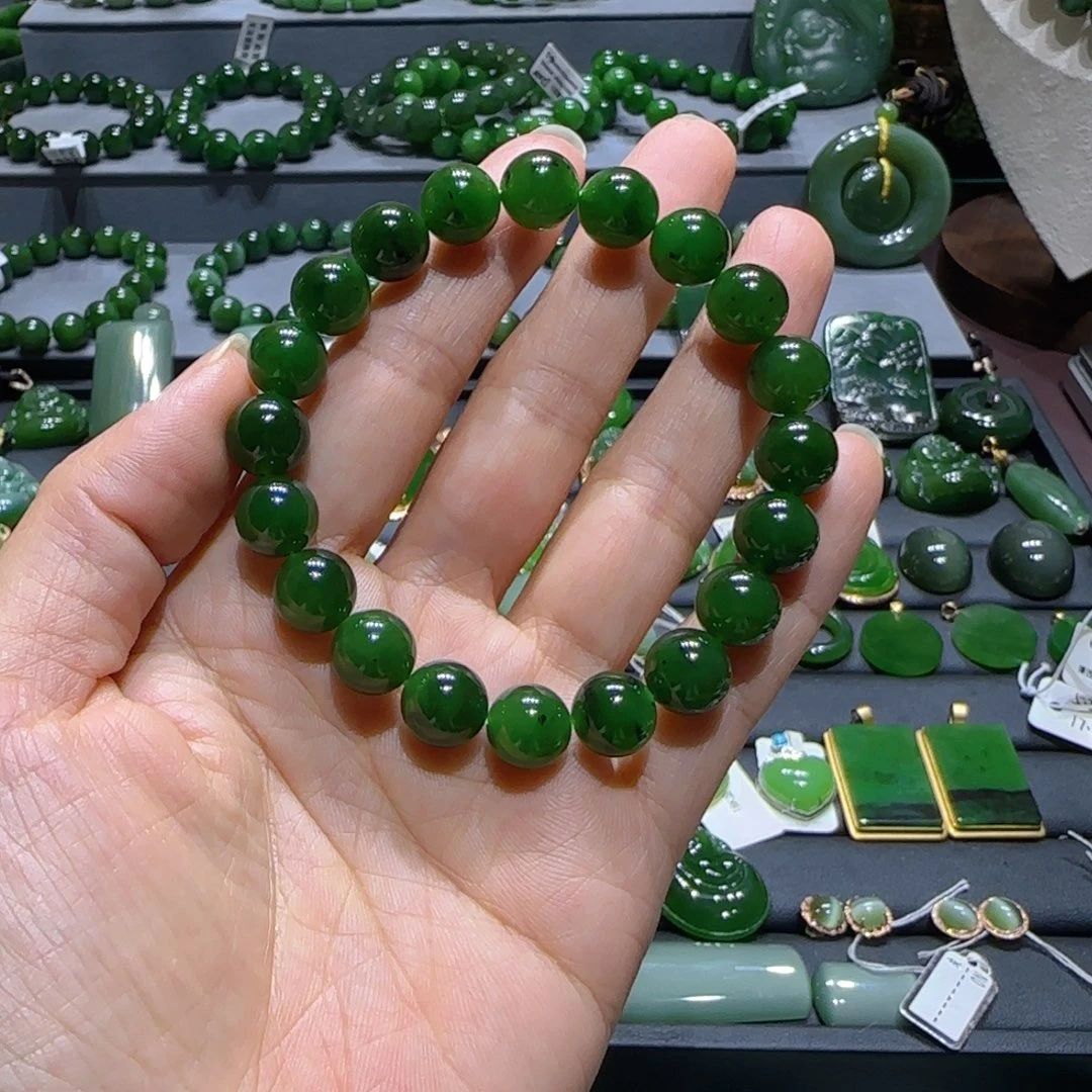 和田玉（碧玉）未镶嵌手链