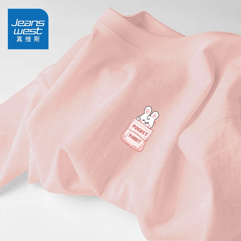 真维斯童装女童t恤短袖女大童夏季纯棉半袖衣服儿童夏装上衣体恤