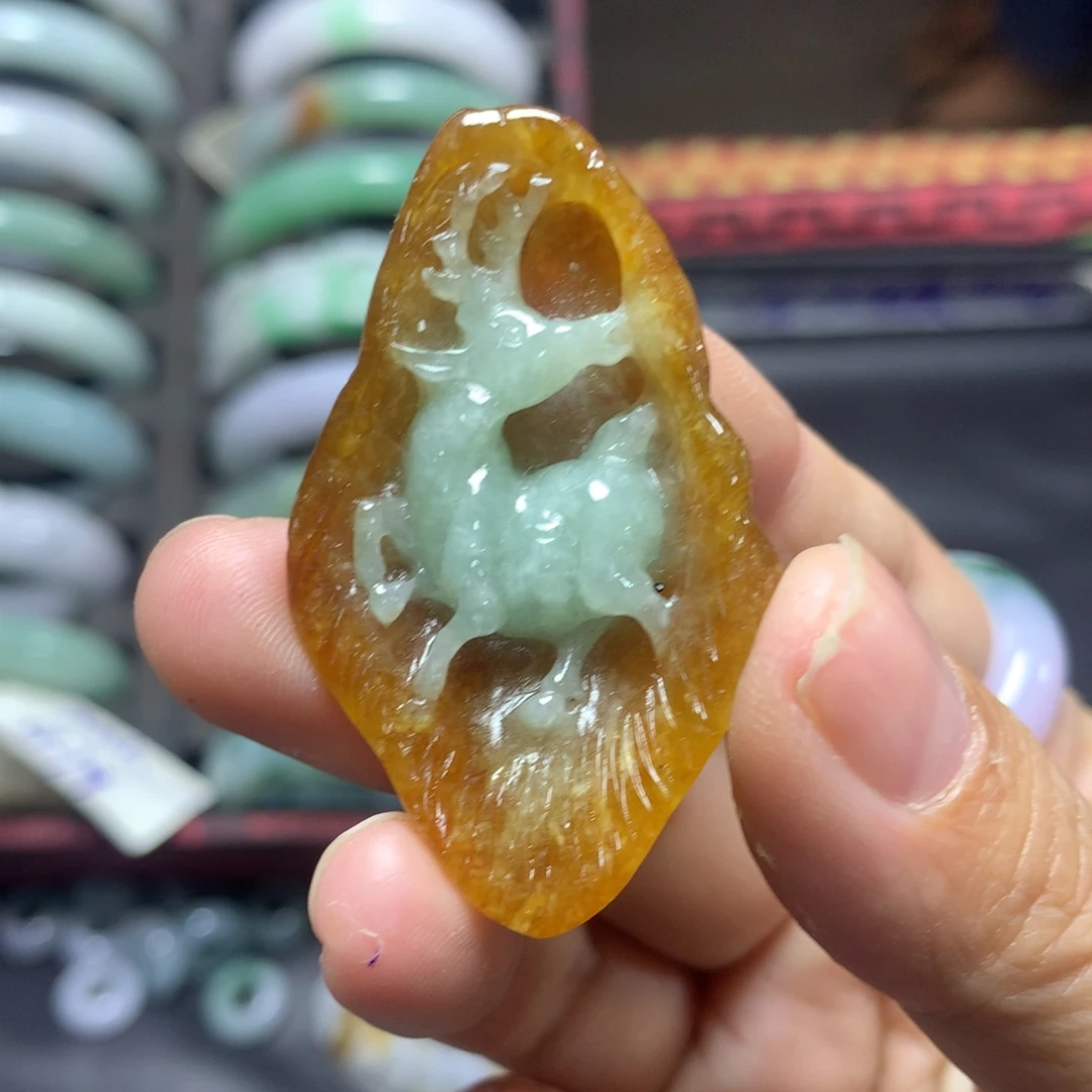 定制翡翠未镶嵌翡翠一路有你