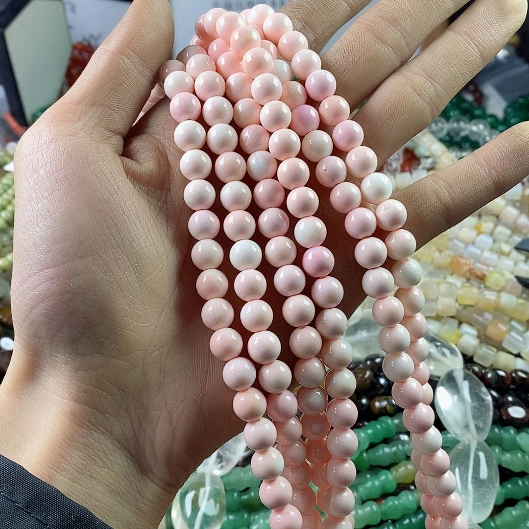 玛瑙/玉髓珠宝半成品合金一条天然8mm女王.贝圆珠