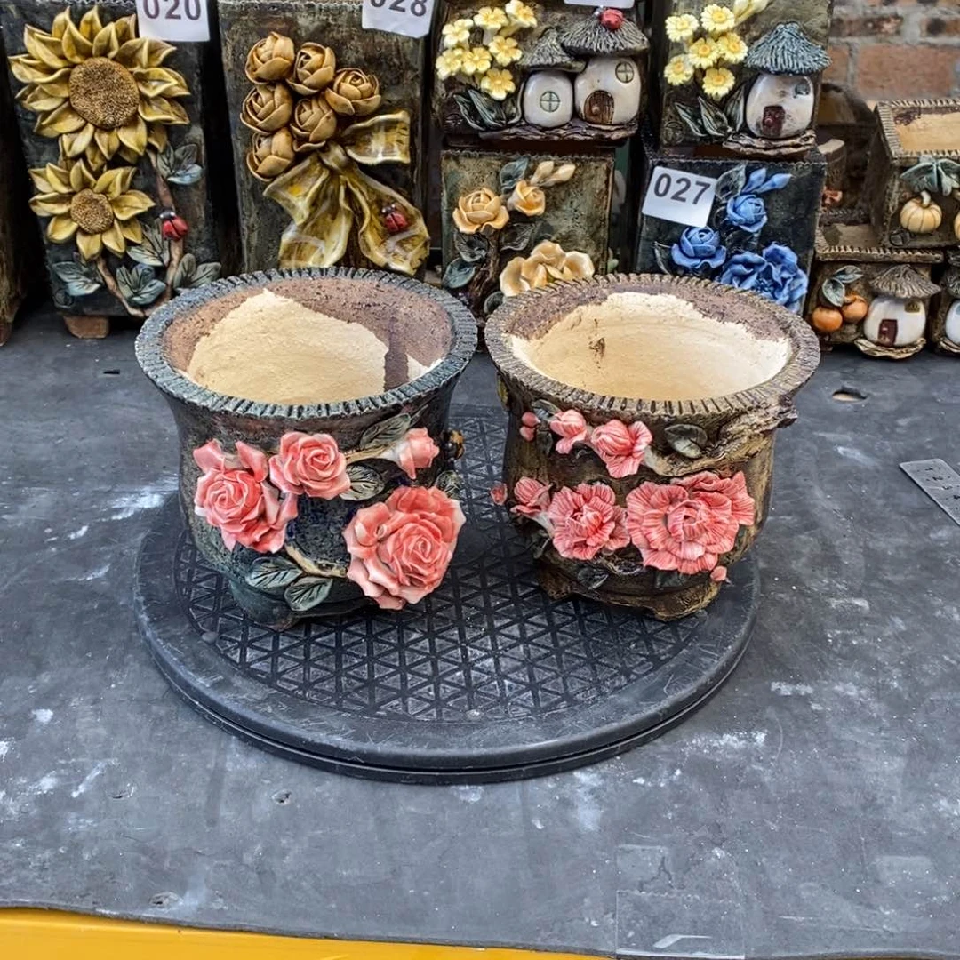 红陶青藤花器多肉花盆