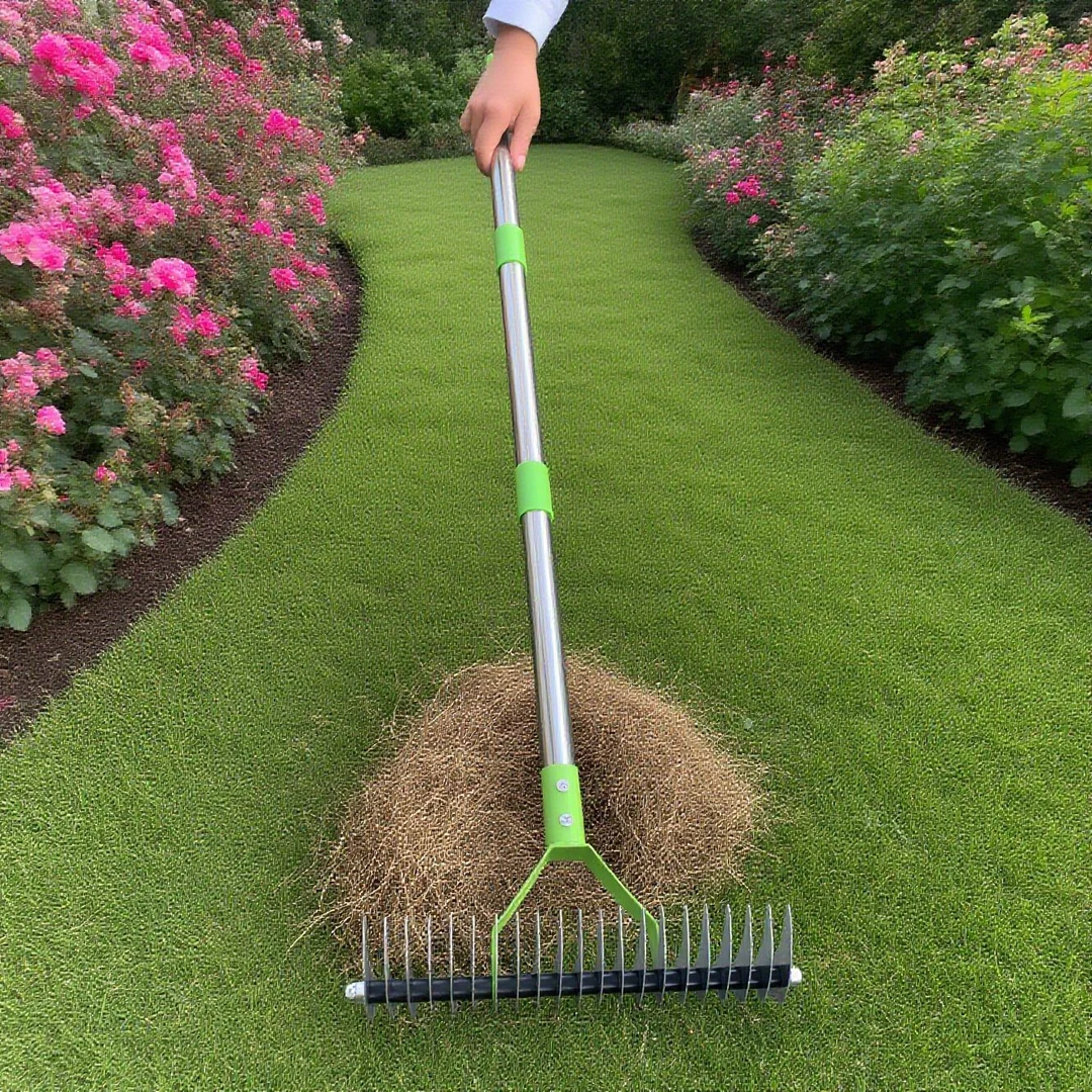 草坪枯草耙 落叶清理耙花园庭院草坪耙园林茅草耙 草坪维护工具
