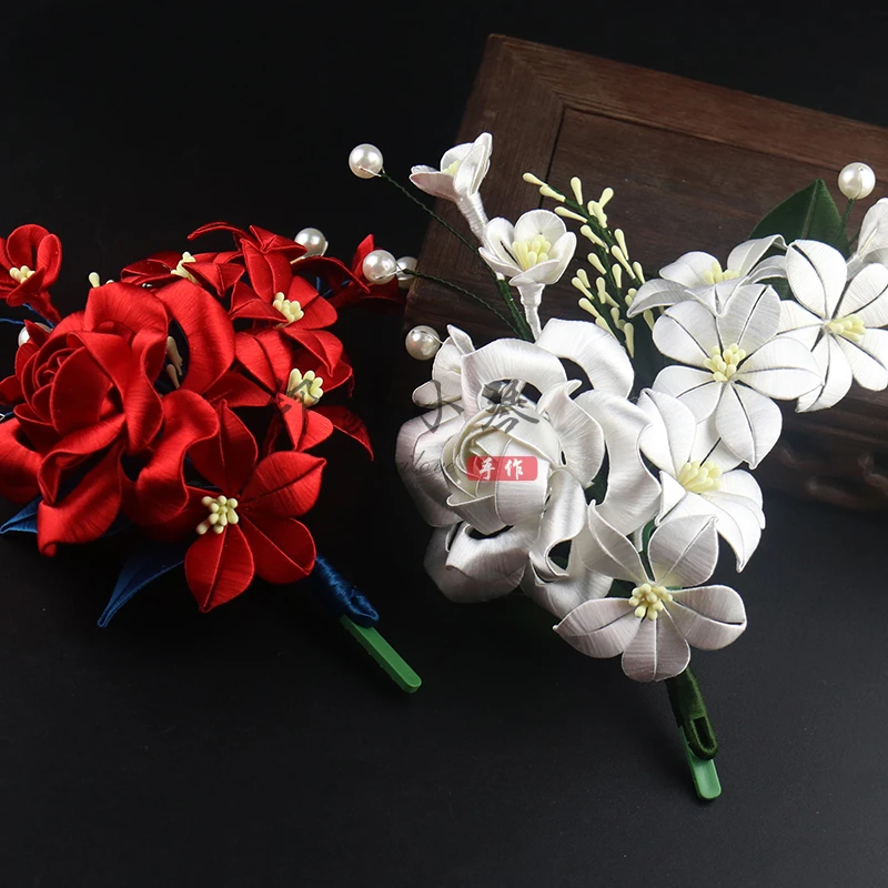 手工缠花光与夜之恋diy齐司礼胸针材料包古风胸花配件胸饰有教程