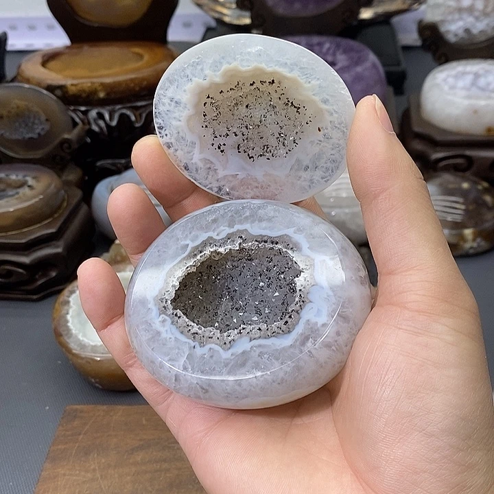 紫晶摆件未镶嵌聚宝盆