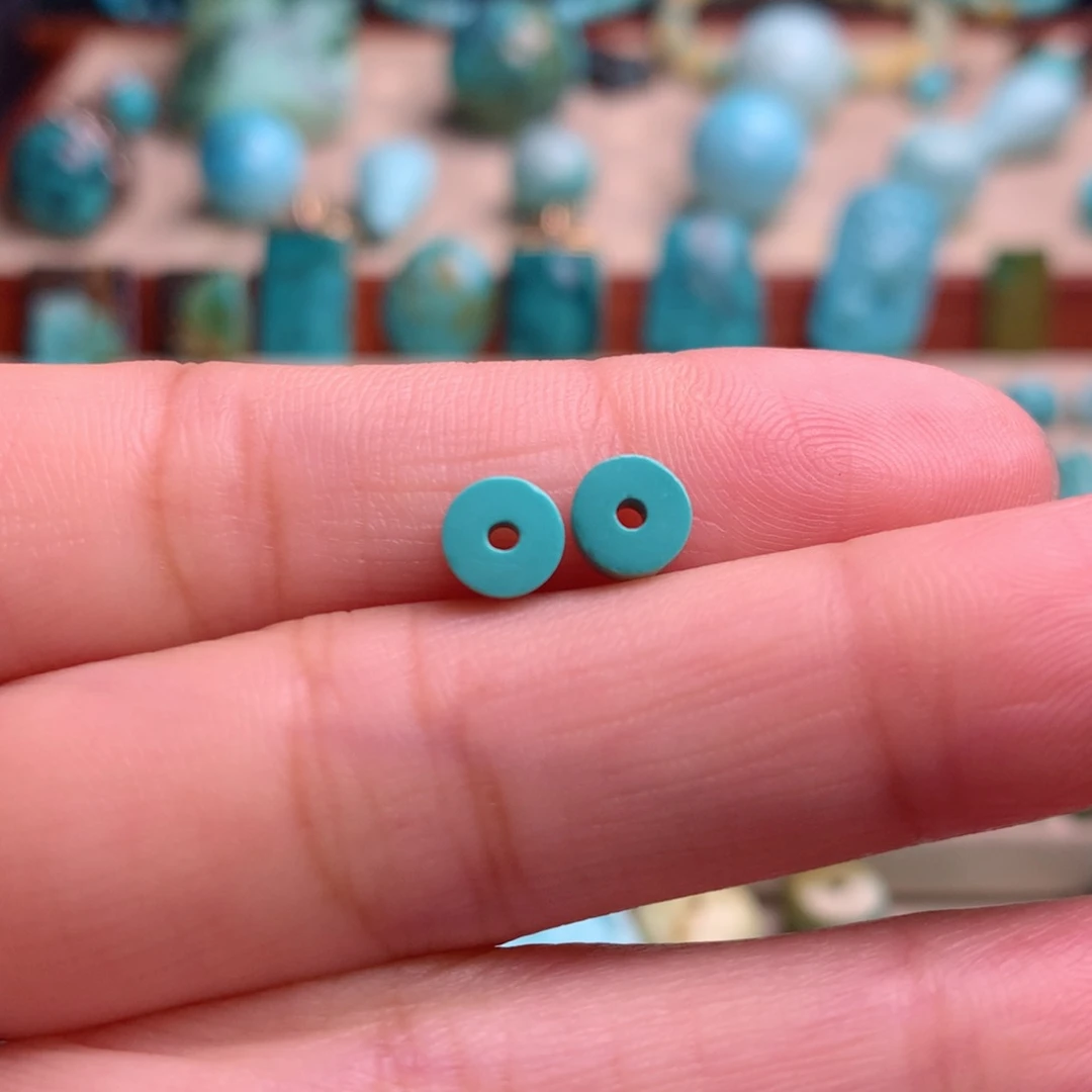 绿松石珠宝奇石未镶嵌坚***?