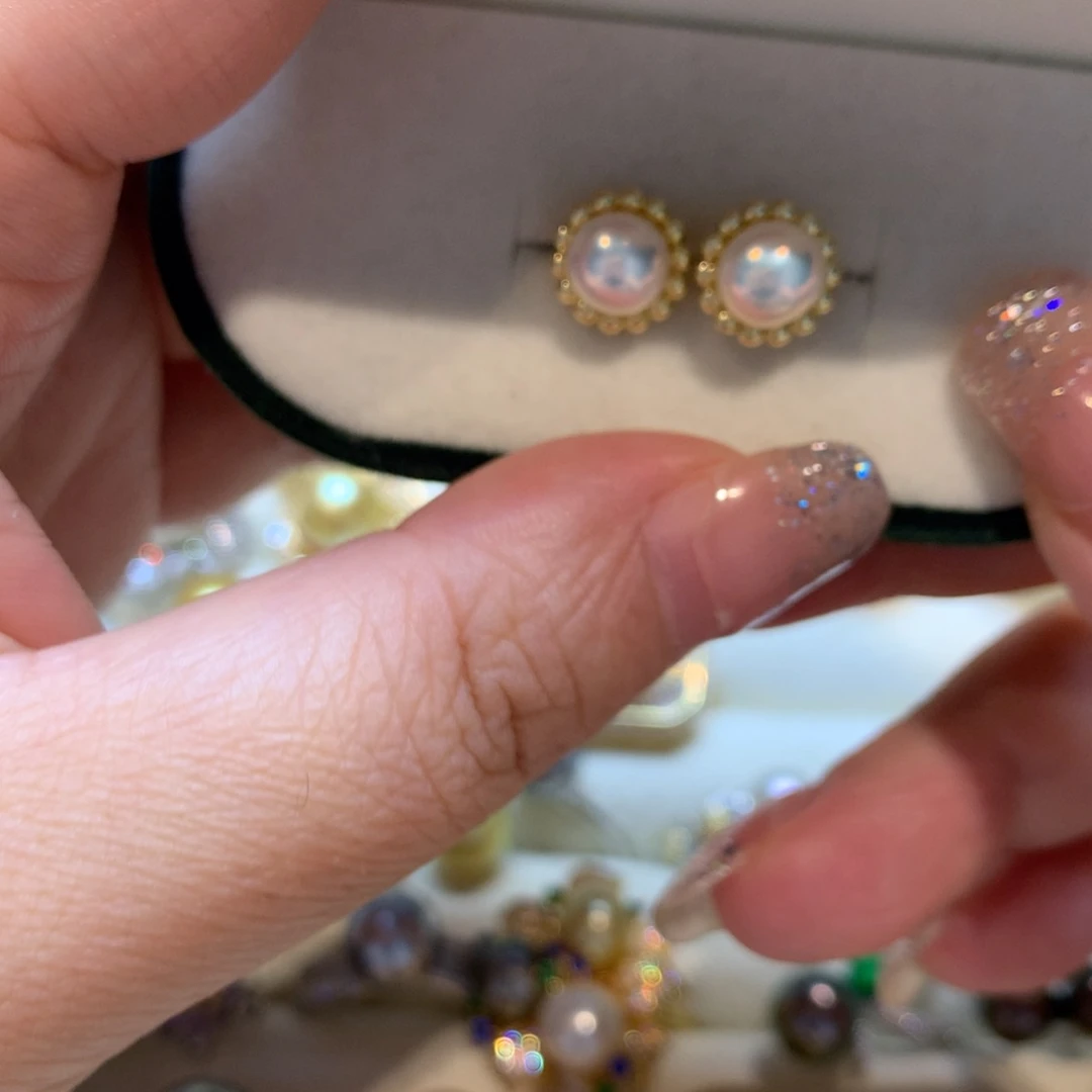 未镶嵌淡水珍珠耳饰