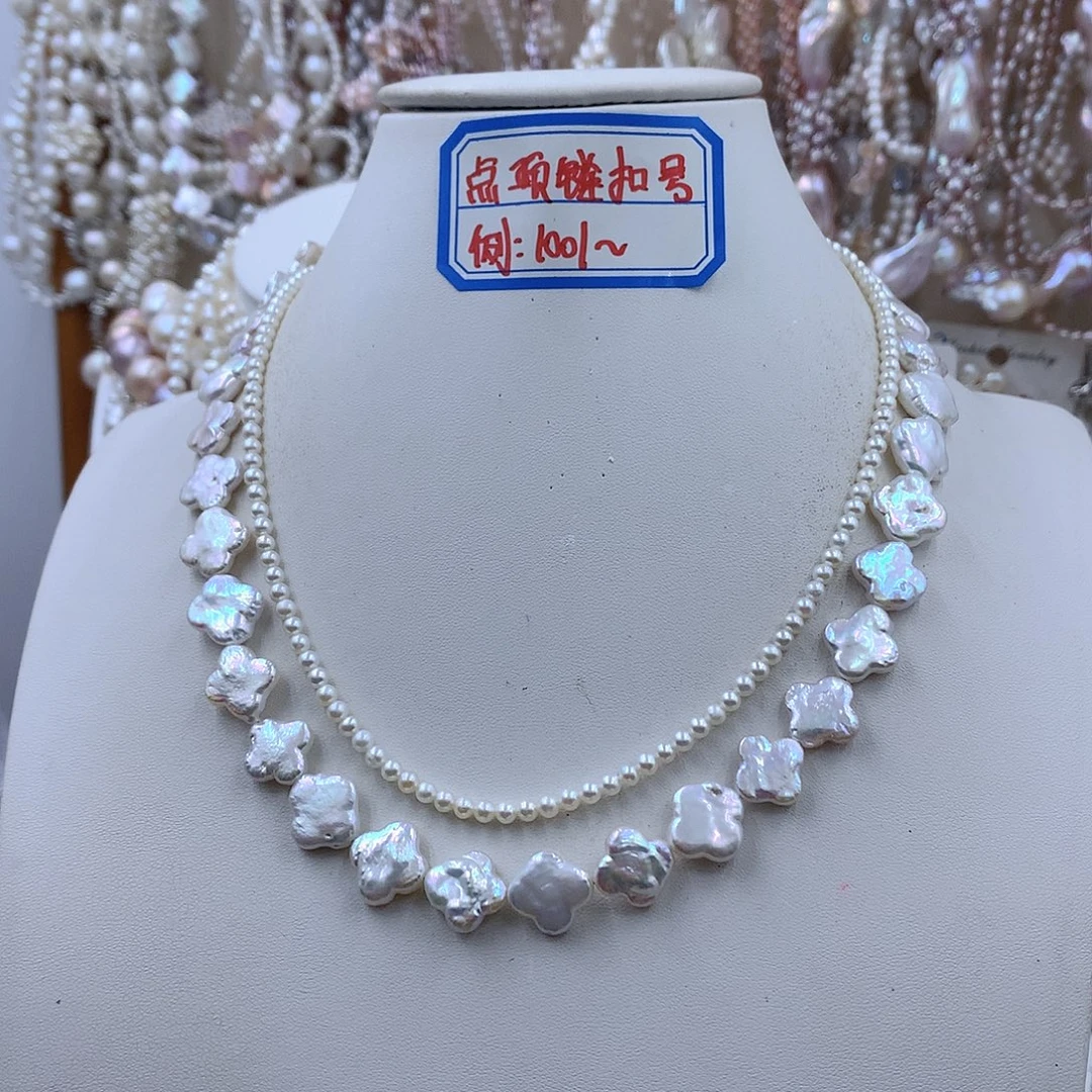 银S925镶嵌项链耳饰淡水珍珠