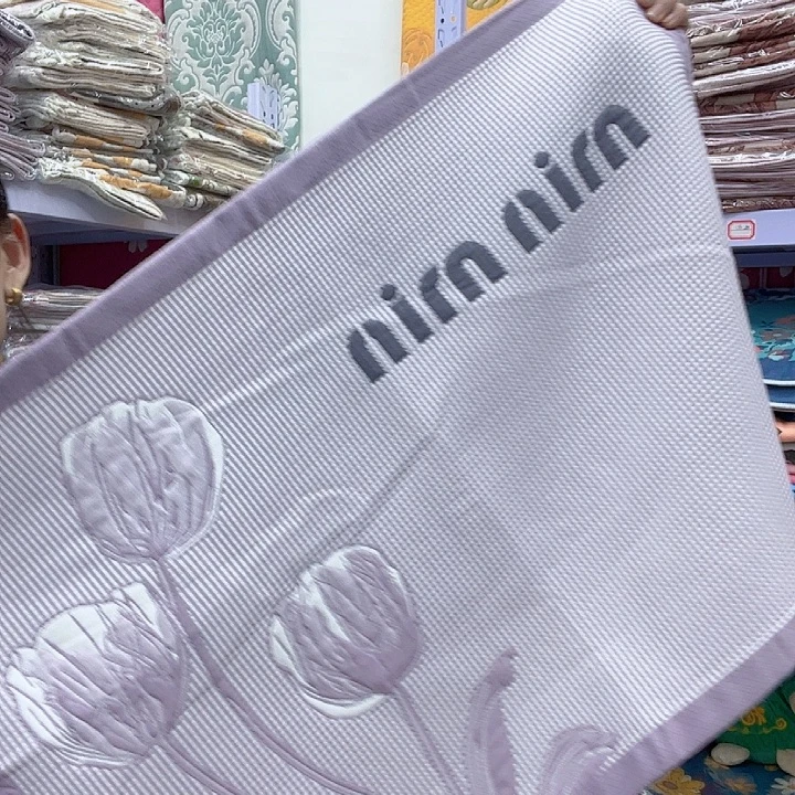 棉紫色郁金香纯棉