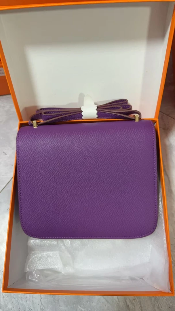 19KJ海葵紫【孤品微瑕】新款时尚轻奢百搭气质女包