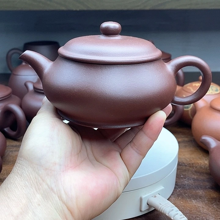 茶壶紫砂单元矿老紫泥明炉220cc