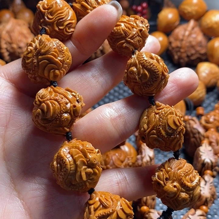 吊坠橄榄核奕*含手工九龙