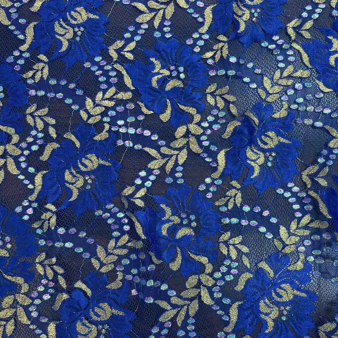 春季901新款七彩凤冠宝蓝色幅宽1.5精选优质柔软舒适布料纯棉布头