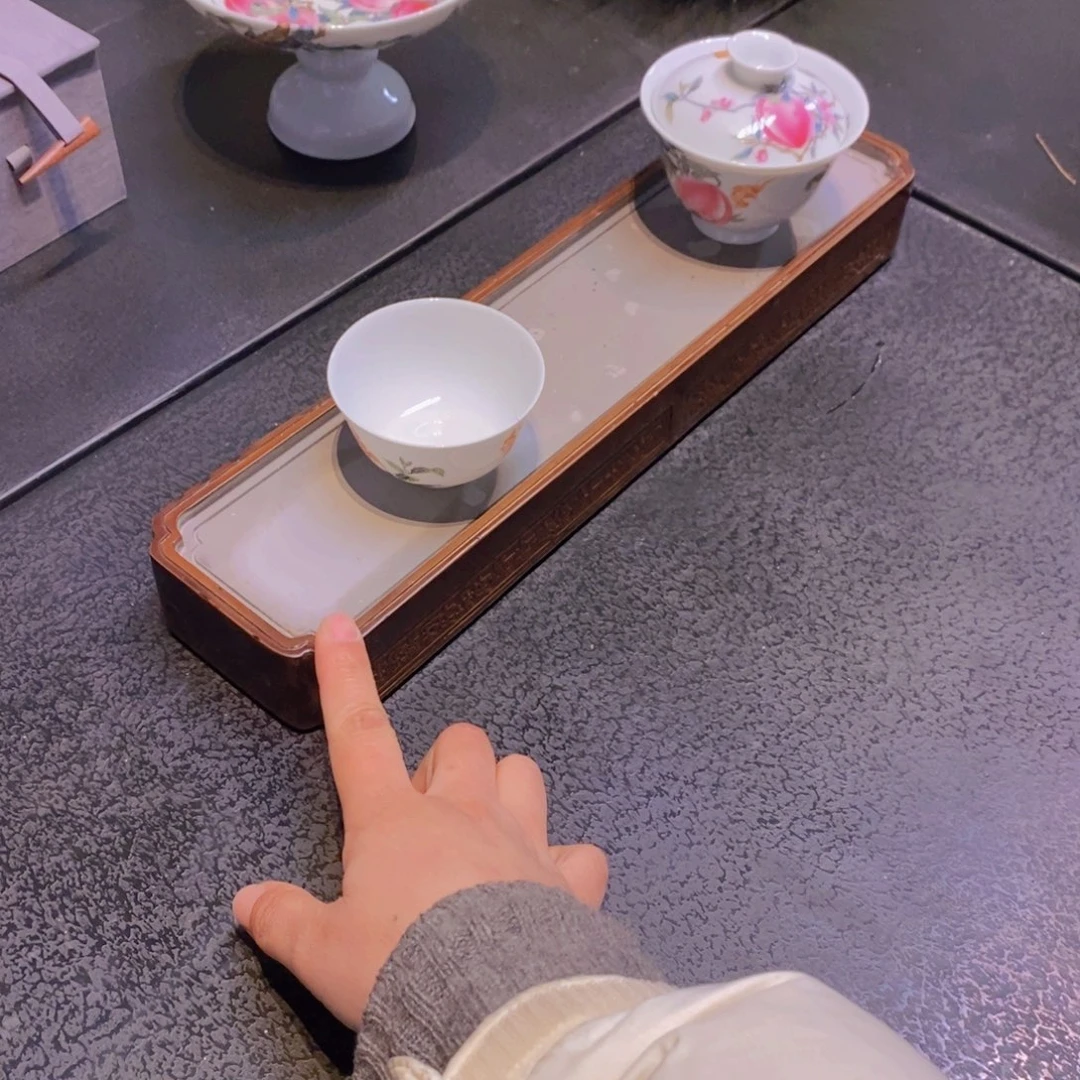 新**海36.8*9*4cm大漆半包吸水茶盘