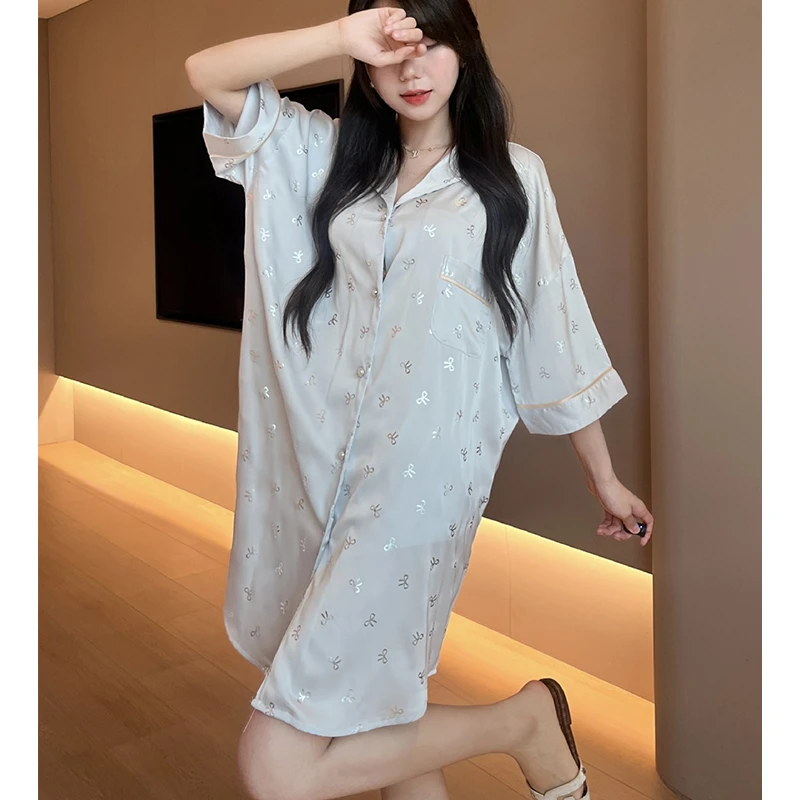 莫里伊【烫银蝴蝶结】小众潮牌设计休闲睡衣家居服【礼盒款】